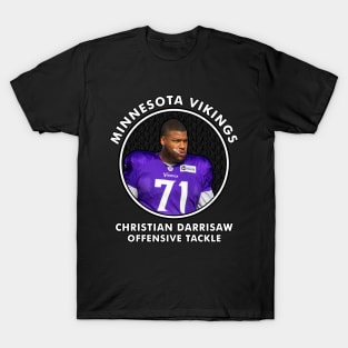 CHRISTIAN DARRISAW - OT - MINNESOTA VIKINGS T-Shirt